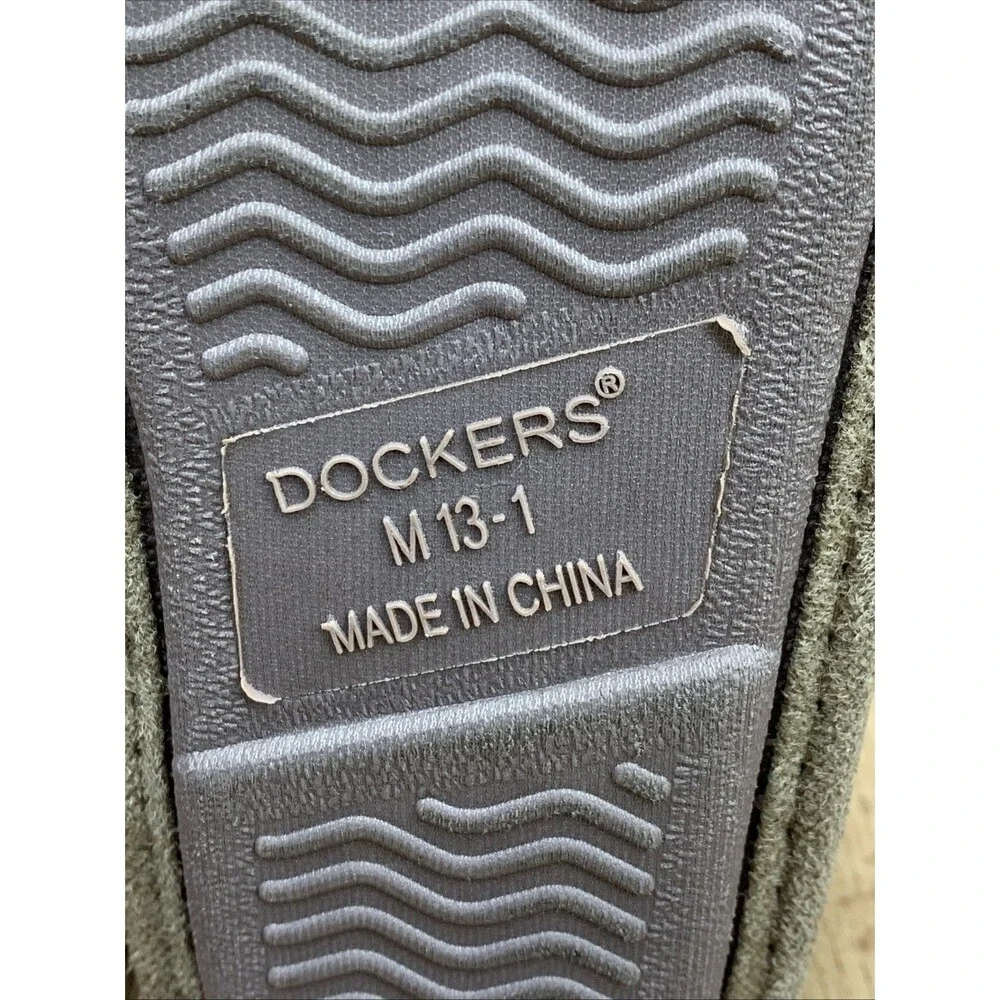 Dockers Boys Brown Split Toe Slippers Fur Footbed Slide On Size 13 M